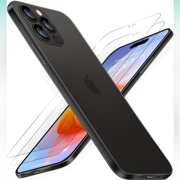 iPhone 15 Pro Max Slim Black Case - Picture 1 of 6